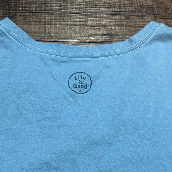 Life Is Good Light Blue Micro Bear Long Sleeve Tee - Picture 14 of 14